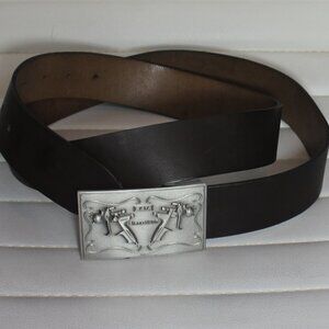 Sata Leather belt since 1907  Brown  49" 6 Holes Made in Germany